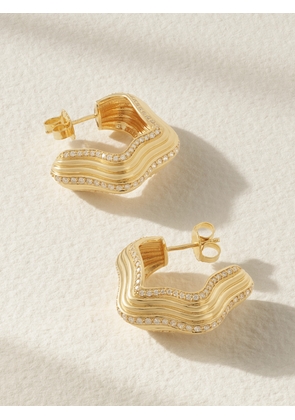 SORELLINA - Marea 18-karat Gold Diamond Hoop Earrings - One size