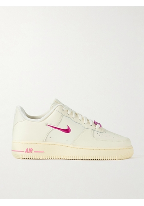 Nike - Air Force 1 '07 Metallic Rubber-trimmed Leather Sneakers - Off-white - US5,US5.5,US6,US6.5,US7,US7.5,US8,US8.5,US9,US9.5,US10,US10.5,US11,US11.5,US12