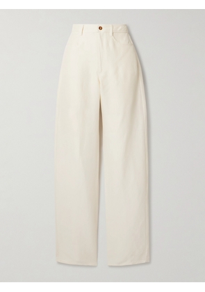 LOULOU STUDIO - Peran Woven Straight-leg Pants - Ivory - x small,small,medium,large,x large