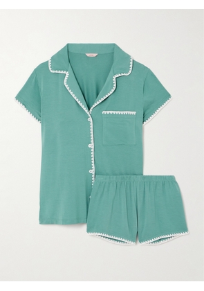 Eberjey - + Net Sustain Frida Whipstitched Stretch-tencel™ Modal Jersey Pajama Set - Blue - x small,small,medium,large,x large