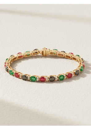 Rainbow K - Rivière 14-karat Gold Multi-stone Bracelet - One size