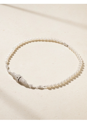 Rainbow K - Majesty 18-karat White Gold, Diamond And Pearl Necklace - One size