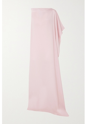 Max Mara - Bora Draped One-sleeve Belted Silk-satin Gown - Pink - UK 4,UK 6,UK 8,UK 10,UK 12,UK 14,UK 16