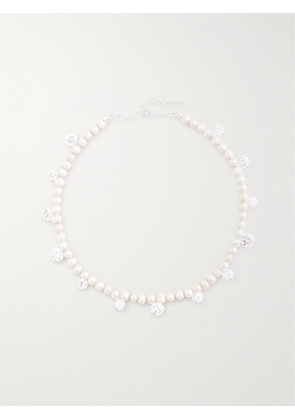 Completedworks - Dreaming Awake Recycled Silver, Pearl And Cubic Zirconia Necklace - White - One size
