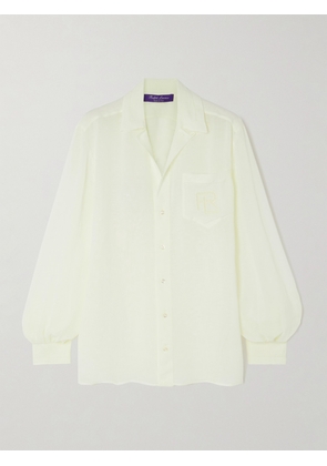 Ralph Lauren Collection - Kacey Broderie Anglaise-trimmed Voile Shirt - Cream - US0,US2,US4,US6,US8,US10,US12
