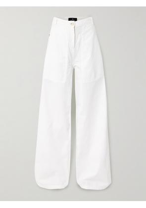 Etro - Herringbone Cotton Cargo Pants - White - 24,25,26,27,28,29,30,31,32