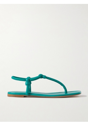 Gianvito Rossi - Knotted Leather Sandals - Blue - IT36,IT37,IT37.5,IT38,IT38.5,IT39,IT39.5,IT40,IT40.5,IT42