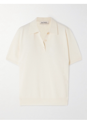 RÓHE - Merino Wool And Cashmere-blend Polo Shirt - Cream - FR34,FR36,FR38,FR40,FR42,FR44