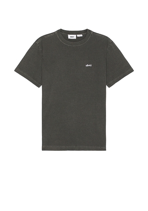 Obey Lowercase Pigment Short Sleeve Tee in Black. Size S.