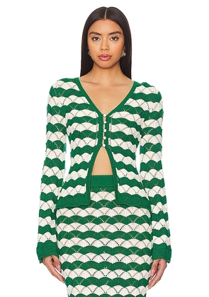 MISA Los Angeles Nelly Top in Green. Size L, S, XL, XS.
