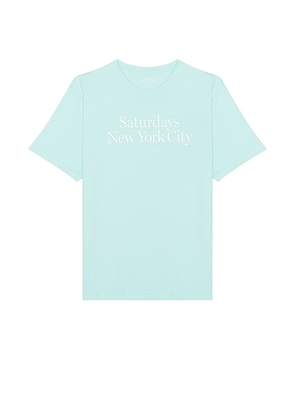 SATURDAYS NYC Miller Tee in Baby Blue. Size XL/1X.