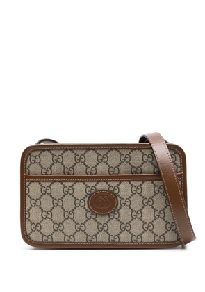 Gucci mini Interlocking G messenger bag - Neutrals