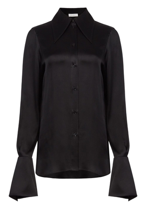 Nina Ricci bell-cuff satin shirt - Black