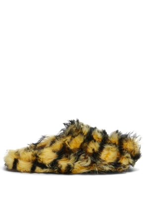 Marni Fussbett Sabot leather slippers - Yellow