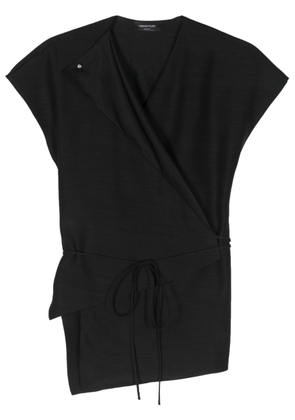 Fabiana Filippi asymmetric wrap blouse - Black