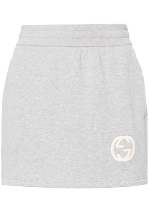 Gucci Interlocking G-logo cotton miniskirt - Grey