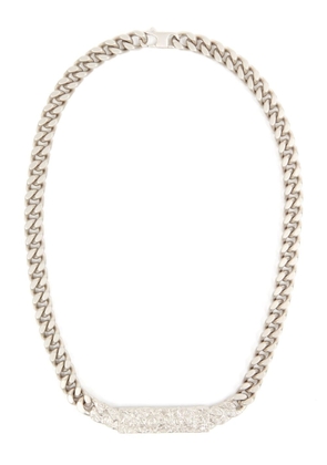 MM6 Maison Margiela numbers-engraved chain necklace - Silver