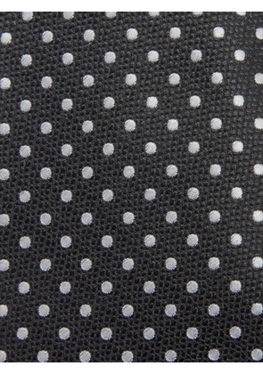 TOM FORD polka dot-embroidered silk tie - Black