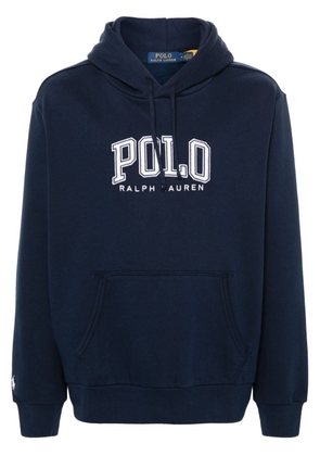 Polo Ralph Lauren logo-embroidered coton-blend hoodie - Blue