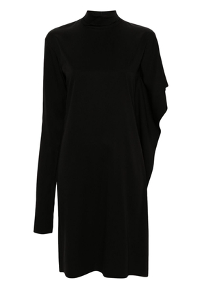 Sportmax asymmetric silk blend midi dress - Black