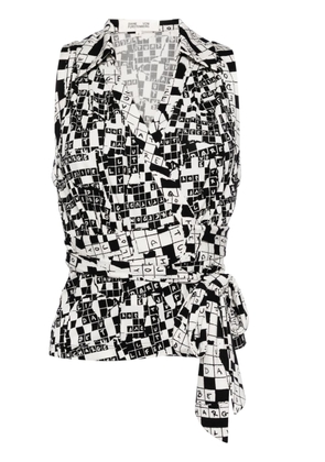 DVF Diane von Furstenberg Ariane wrap-design top - Black