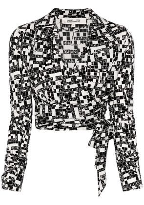 DVF Diane von Furstenberg Bobbie wrap-design shirt - Black