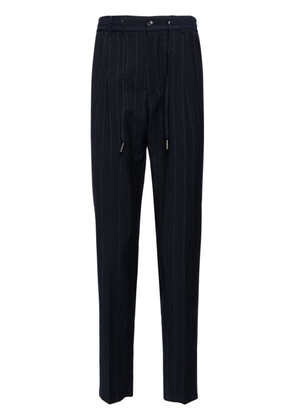 Tagliatore pinstripe virgin wool trousers - Blue