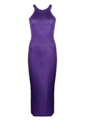 Sportmax lurex sleeveless midi dress - Purple
