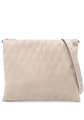 FENDI FF-pattern leather tote bag - Neutrals