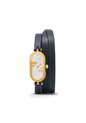 FENDI O'Lock oval double-strap watch - White