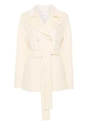 Sportmax double-breasted belted jacket - Neutrals