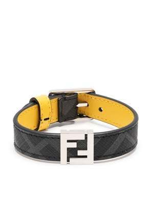 FENDI FF leather bracelet - Black