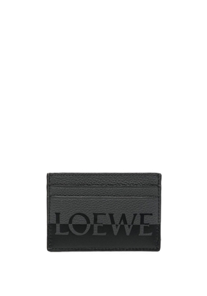 LOEWE logo-print calf leather cardholder - Black
