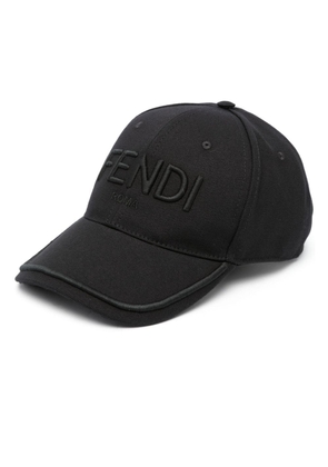 FENDI logo-embroidered baseball cap - Black