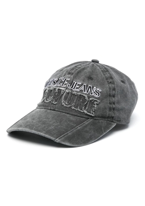 Versace Jeans Couture logo-embroidered denim cap - Black