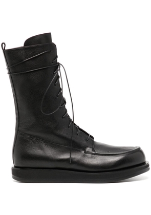 The Row Patty leather Combat boots - Black