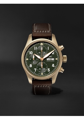 IWC Schaffhausen - Pilot's Spitfire Automatic Chronograph 41mm Bronze and Leather Watch, Ref. No. IW387902 - Men - Green