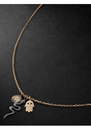 Sydney Evan - Elephant Small Gold, Silver and Diamond Necklace - Men - Gold