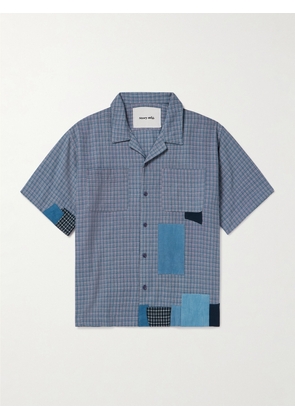 Story Mfg. - PA Camp-Collar Checked Organic Cotton Shirt - Men - Blue - XS