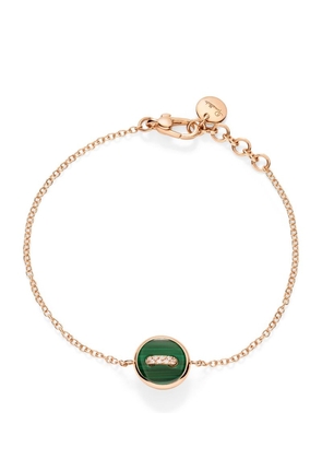 Pomellato Rose Gold, Diamond, Malachite And Mother-Of-Pearl Pom Pom Dot Bracelet