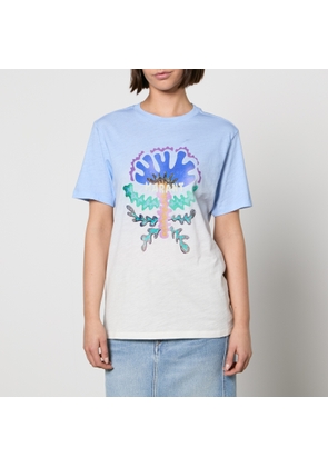 Marant Etoile Zewel Flocked Logo Cotton-Jersey T-Shirt - XS