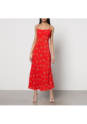 Kitri Velma Floral-Print Lenzing™ EcoVero™ Viscose-Blend Midi Dress - UK 6