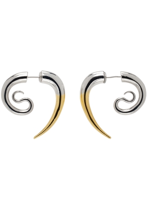 Panconesi Silver & Gold Spina Serpent Earrings