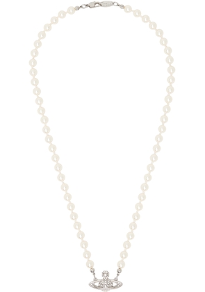 Vivienne Westwood White Mini Bas Relief Necklace