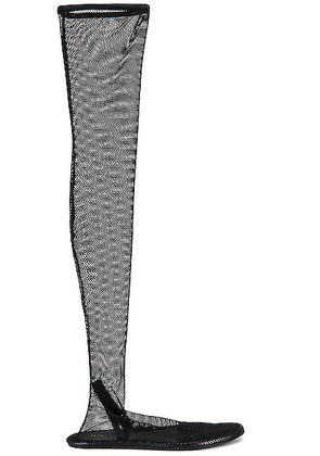 The Row Over the Knee Sock Boot in Black - Black. Size 36 (also in 37).