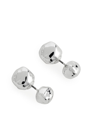 Double-Stud Earrings - Silver