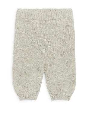 Neps Wool Trousers - Beige