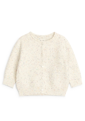 Knitted Cotton Cardigan - Beige
