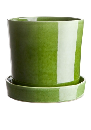 Stoneware Pot 22 cm - Green