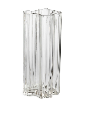 Irregular Glass Vase 25 cm - White